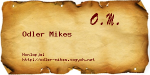 Odler Mikes névjegykártya